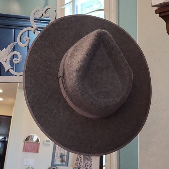 Olive & Pique Grey Barry Felt Panama Hat Adjustable 100% Wool main image 4